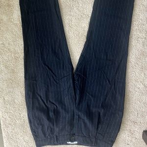 Mango striped black pants with pockets size 10 for women
